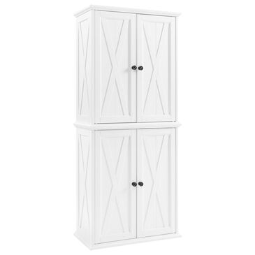 Crosley Furniture Clifton Tall Pantry in Distressed White, , large