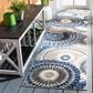 Safavieh Cabana CBN382G 2"2" x 9" Grey and Blue Indoor/Outdoor Performance Runner, , large