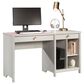 Hearth and Haven 2-Drawer Computer Desk in Light Grey, , large