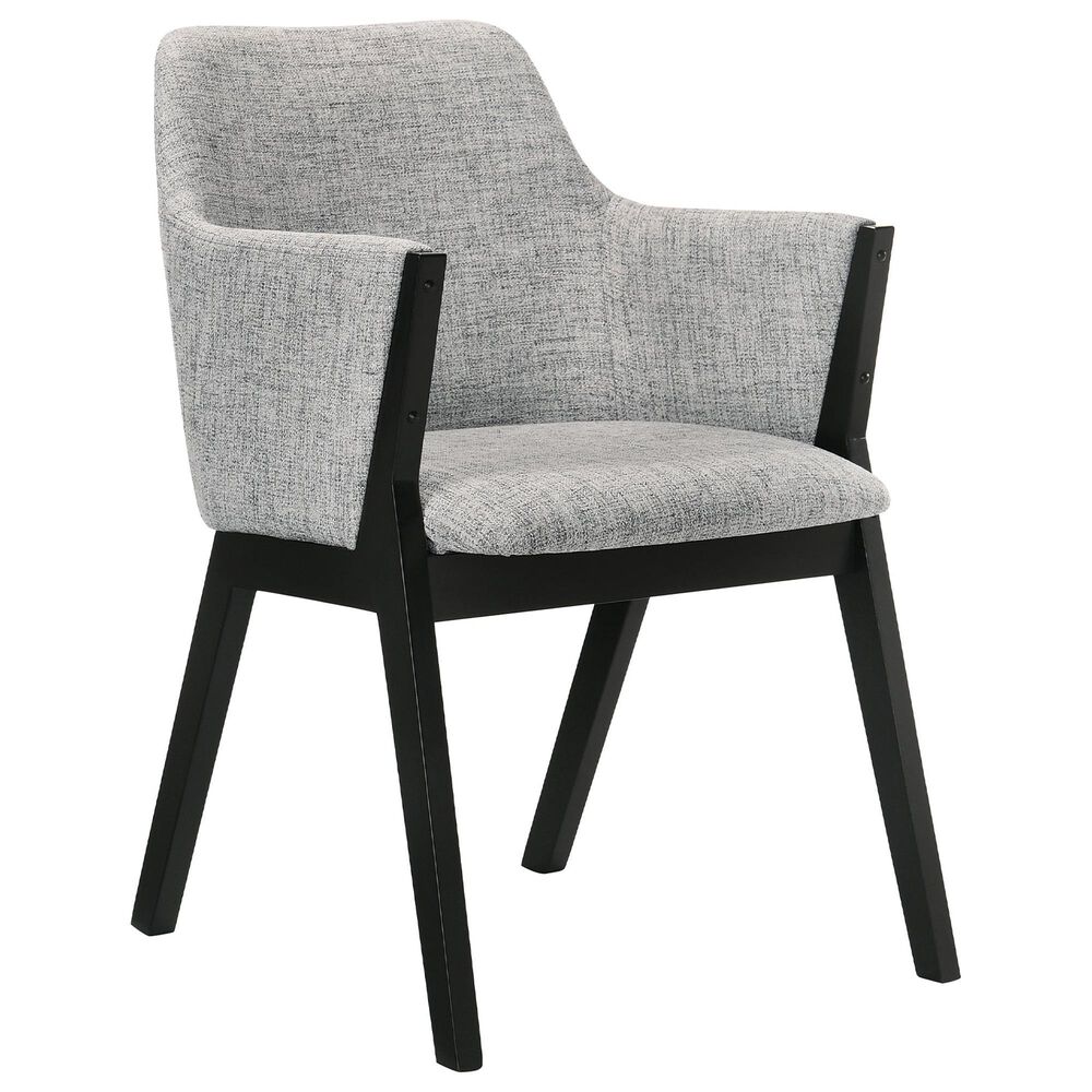 Blue River Arcadia and Renzo 5-Piece 42&quot; Dining Set with Gray Cushion in Black, , large
