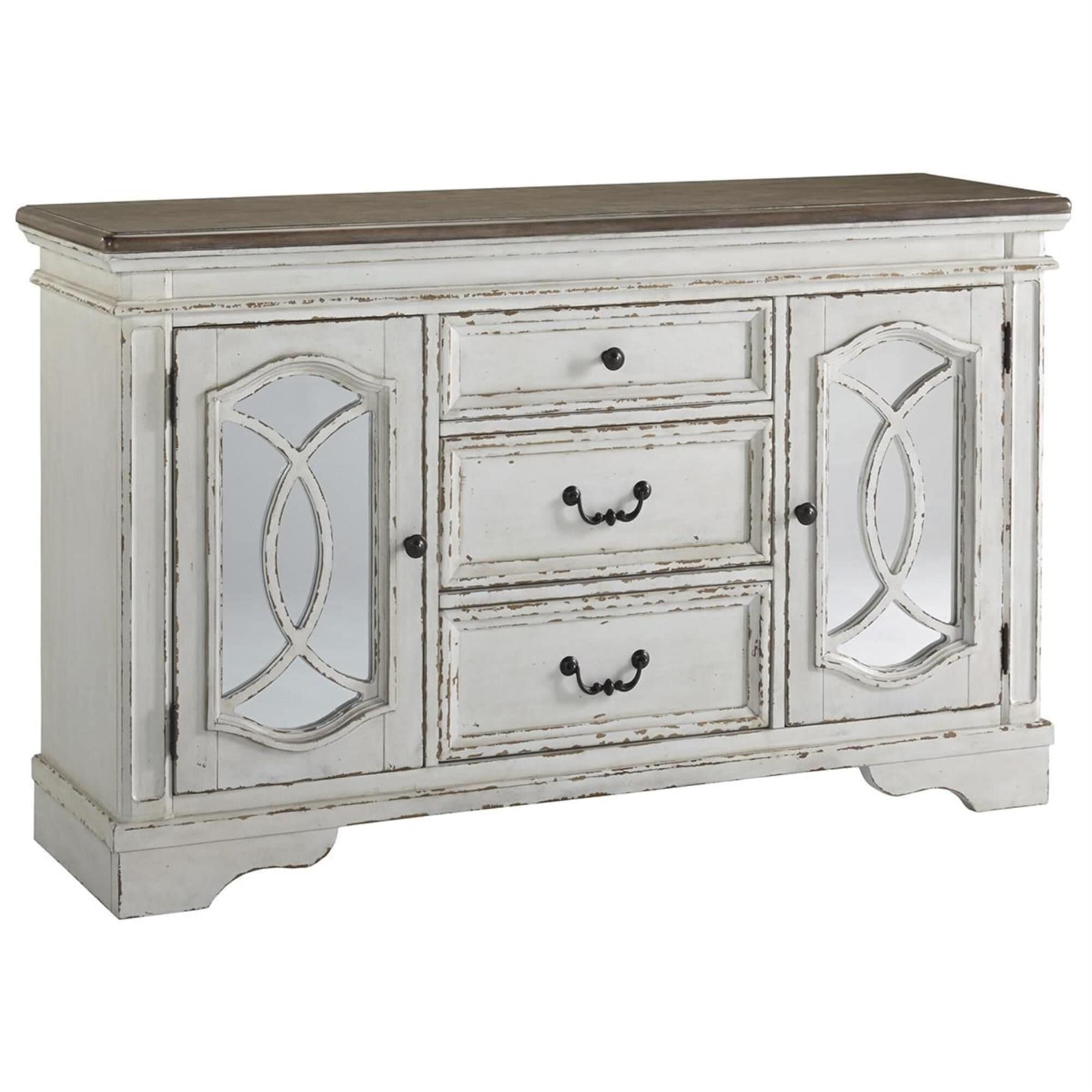 Signature Design by Ashley Realyn Dining Room Server in Chipped