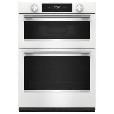 KitchenAid 30" Smart Combination Microwave Wall Oven with Air Fry Mode in White, , large