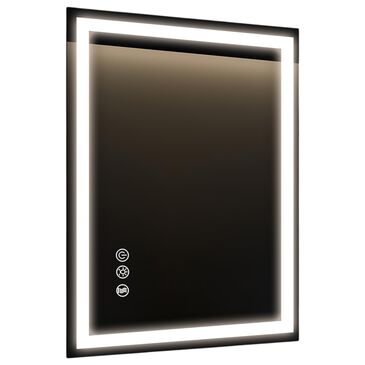 HOMLUX 24" x 32" LED Bathroom Makeup Mirror in Silver, , large