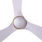 HOMLUX 52" Indoor Ceiling Fan with LED Light in Antique Brass and White, , large