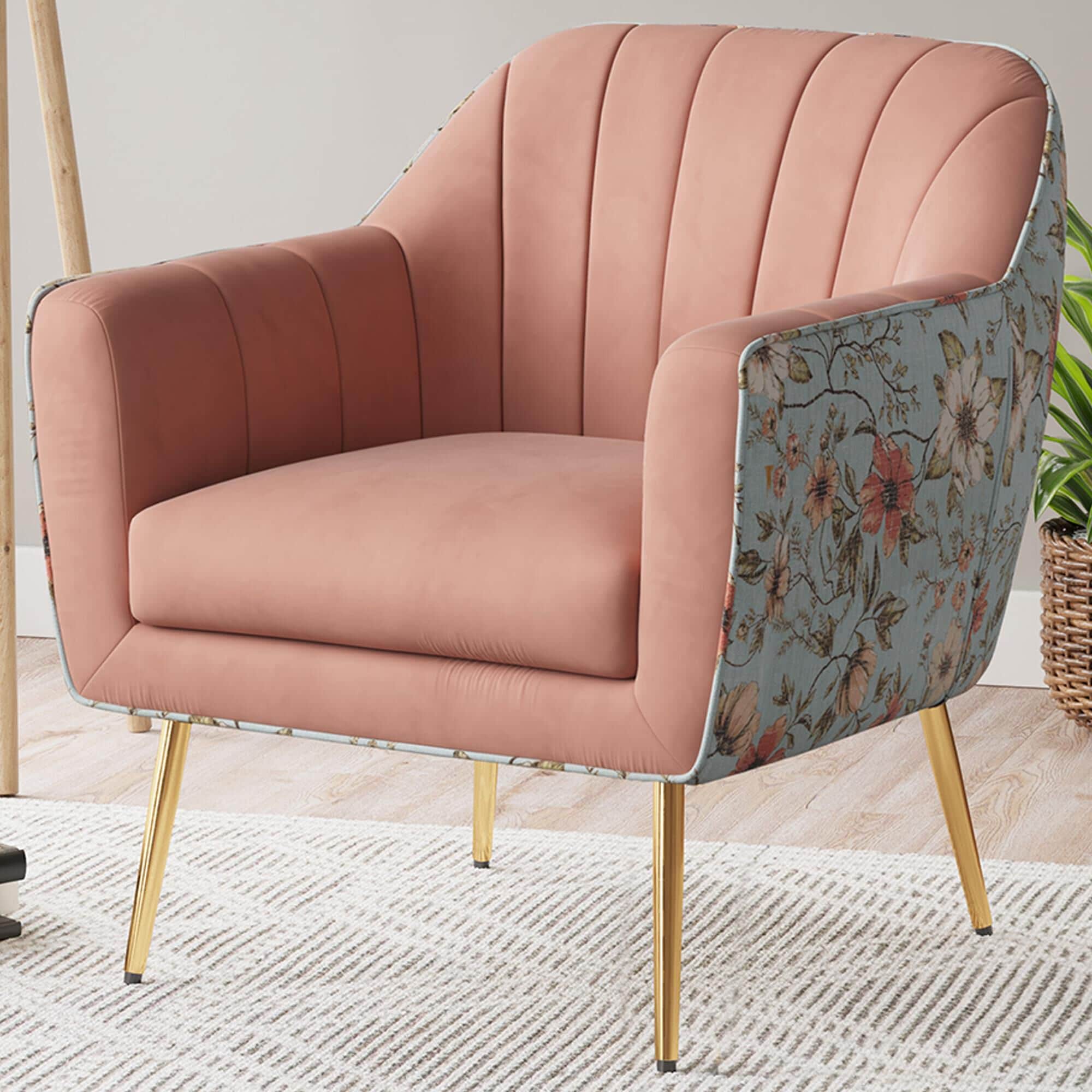 Floral accent chairs with arms deals