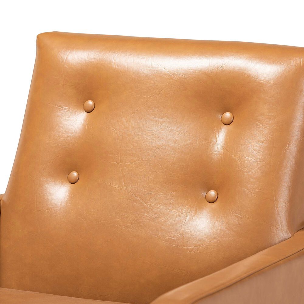 Baxton Studio Perris Lounge Chair in Tan, , large