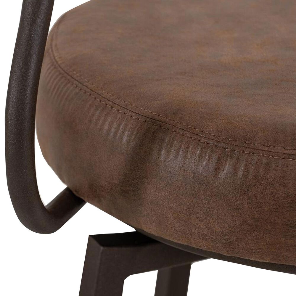 Fallridge Castana 30&quot; Barstool in Brown Faux Leather, , large