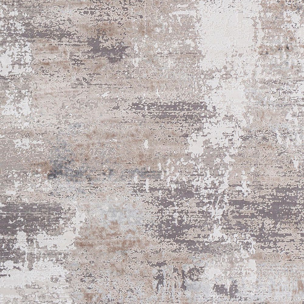 Surya Solar 3&#39; x 8&#39; Light Brown, Medium Gray, Charcoal and White Runner, , large