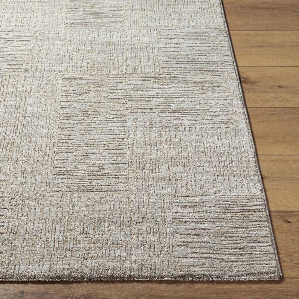 Surya Masterpiece Light Gray, Medium Gray and Cream 2&#39;7&quot; x 10&#39; Runner, , large