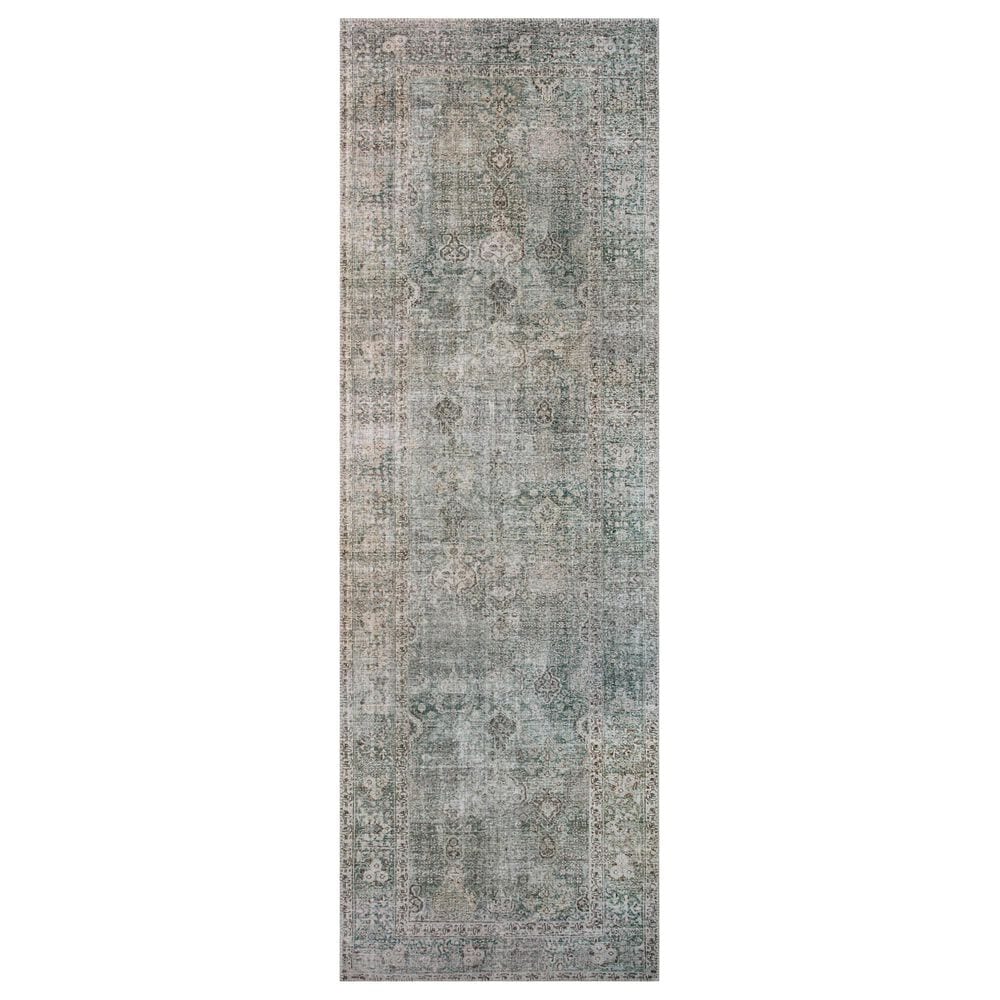Chris Loves Julia x Loloi Jules 2" x 5" Emerald and Antique Ivory Runner, , large