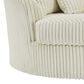 Ashley Lindyn Oversized Swivel Accent Chair in Ivory, , large