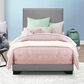The Monday Company Twin Upholstered Bed in Gray, , large