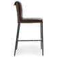 Classic Home Mayer Counter Stool Truffle Brown Leather in Black, , large