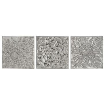 Maple and Jade 16" x 16" Wall Decor in Grey (Set of 3), , large