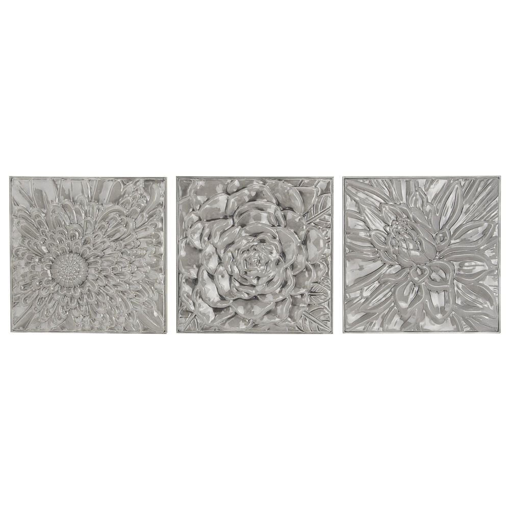 Maple and Jade 16" x 16" Wall Decor in Grey (Set of 3), , large