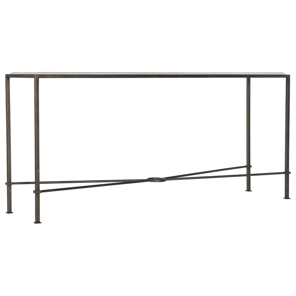Hooker Furniture Console Table in Dark Charcoal and Creamy Beige, , large