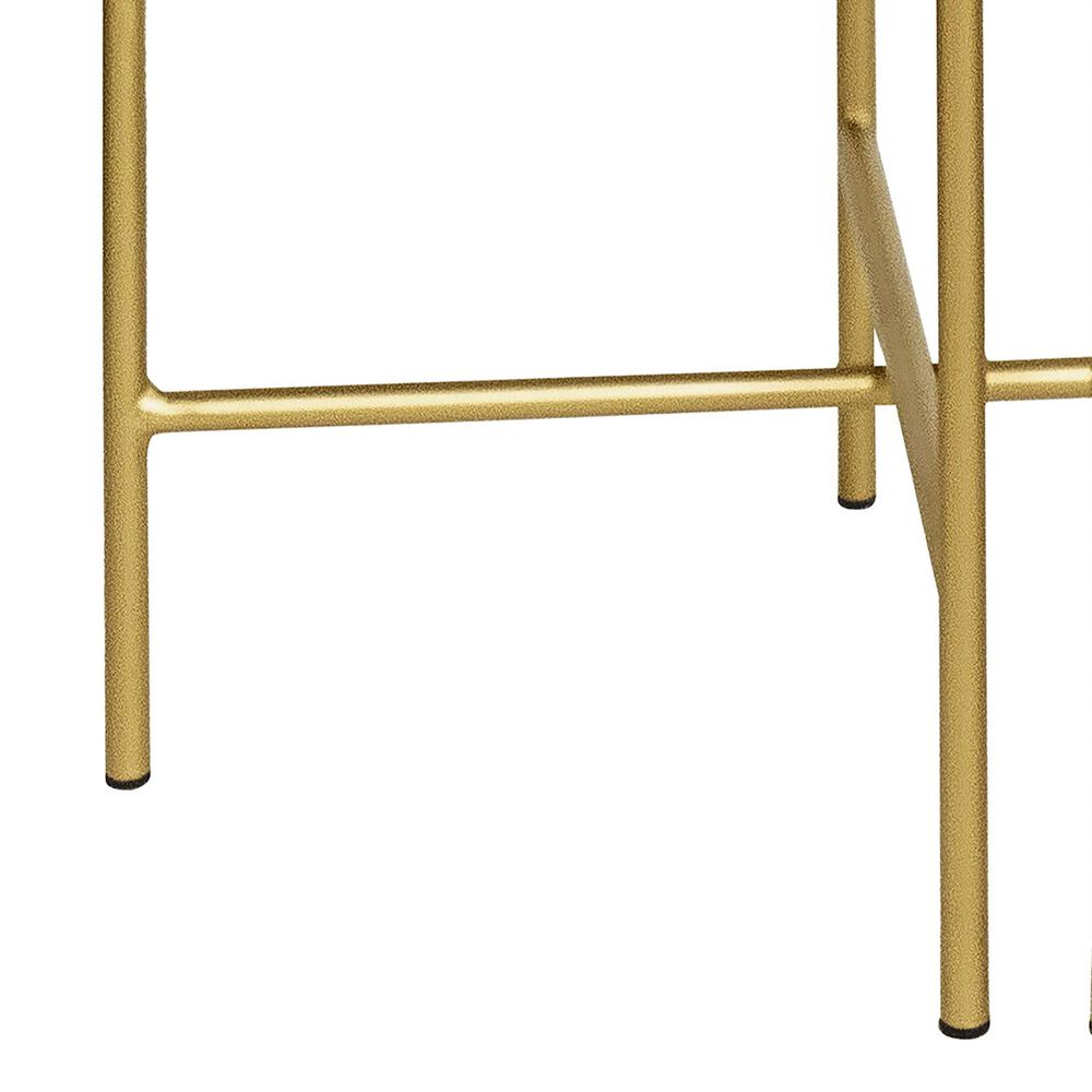 Pacific Landing Malka 2-Piece Round Nesting Table Set in Dark Brown and Gold, , large