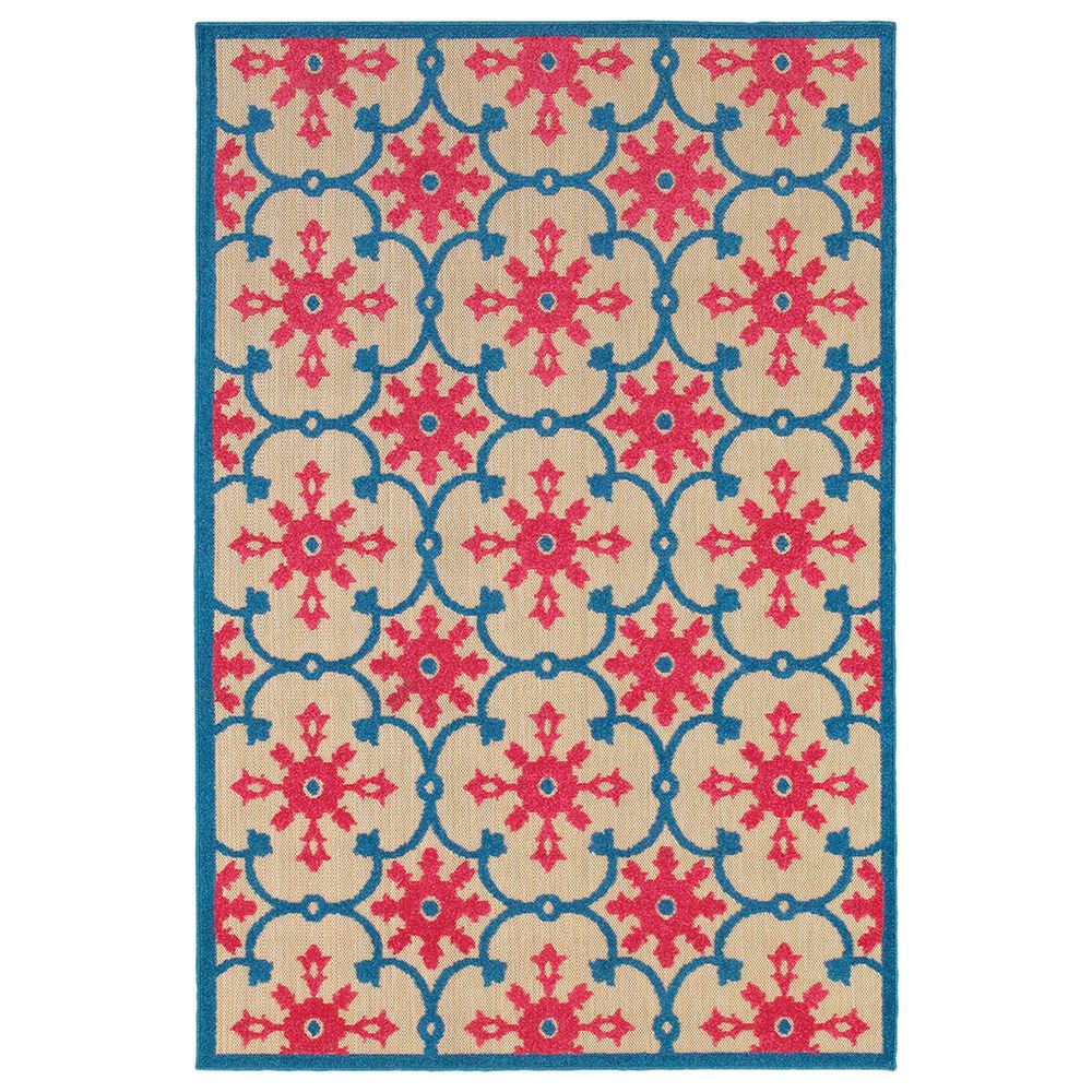 Oriental Weavers Cayman 190L 9"10" x 12"10" Sand and Pink Area Rug, , large