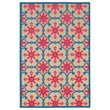 Oriental Weavers Cayman 190L 9"10" x 12"10" Sand and Pink Area Rug, , large