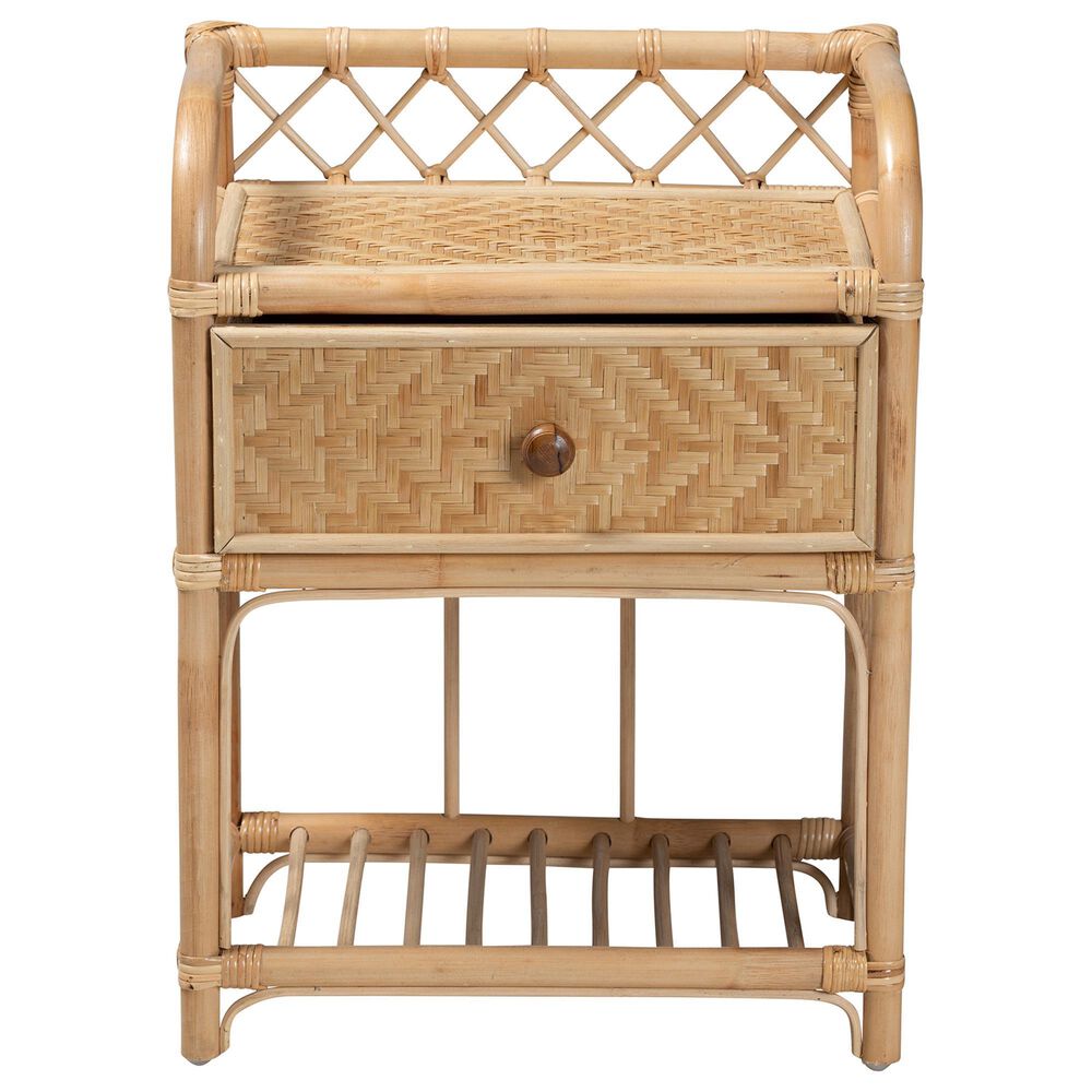 Baxton Studio Kobie 1-Drawer Nightstand in Natural Brown, , large