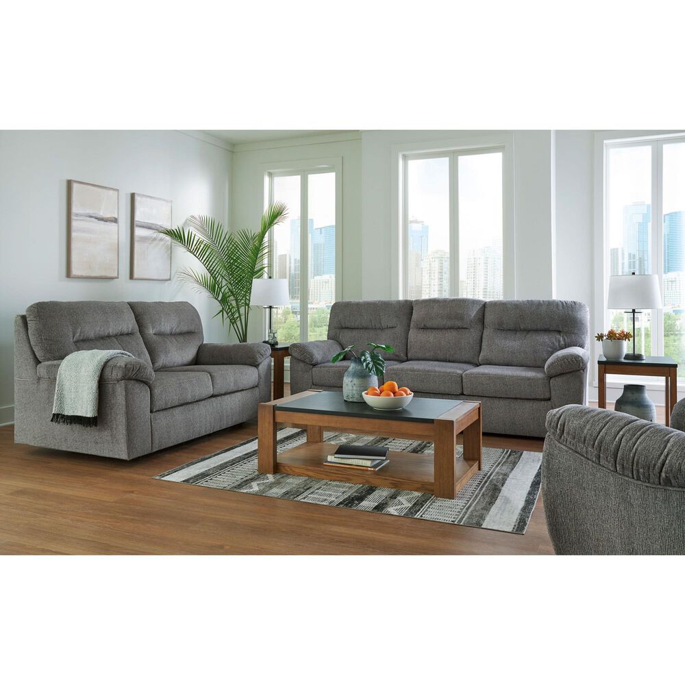 Ashley Bindura Manual Reclining Glider Loveseat in Mineral, , large
