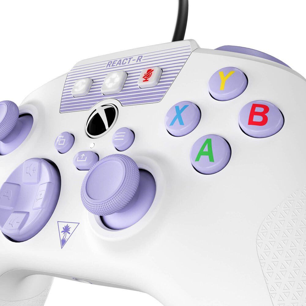 Turtle Beach REACT-R Wired Gaming Controller for Xbox Series X|S/Xbox One in White and Purple, , large