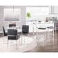 LumiSource Fuji Stackable Counter Stool with Black Faux Leather in Brushed Stainless Steel (Set of 2), , large