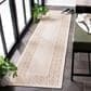 Safavieh Bermuda Floral 2" x 8" Ivory and Beige Indoor/Outdoor Area Performance Rug, , large