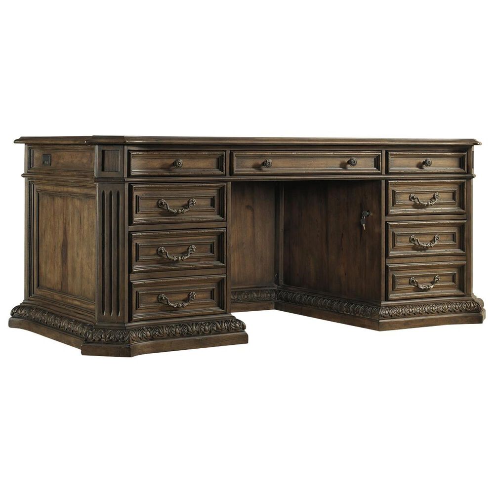 Hooker Furniture Rhapsody Executive Desk in Medium Wood, , large