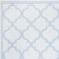 Safavieh Bermuda Geometric 6"7" Round Ivory and Light Blue Indoor/Outdoor Area Performance Rug, , large
