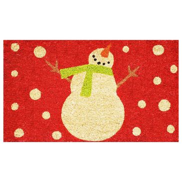 Home & More DBA Callowaymills Holiday Snowman 1"5" x 2"5" Multicolor Door Mat, , large