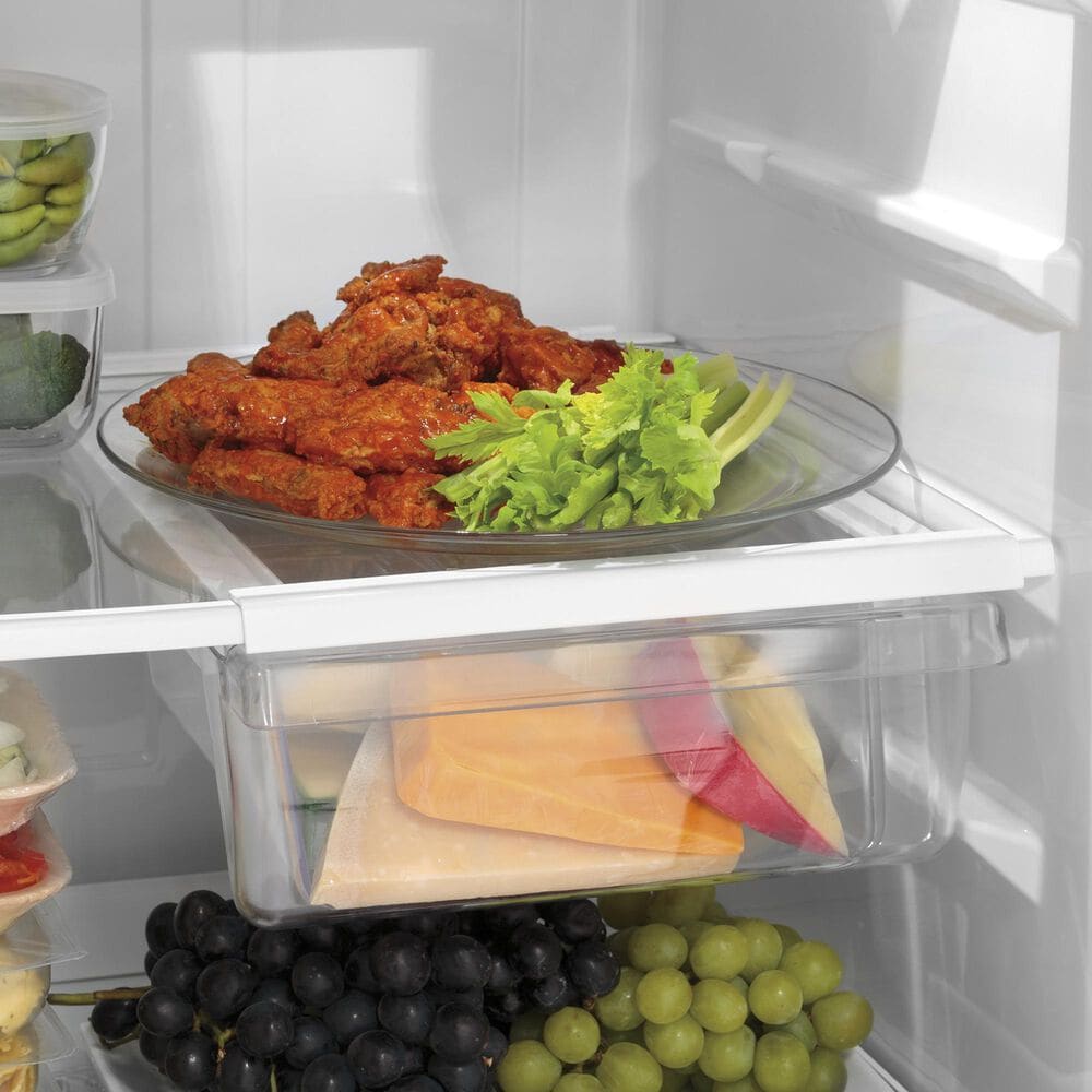 GE Appliances 17.5 Cu. Ft. Top Freezer Refrigerator with Edge-to-Edge Glass Shelves in White, , large