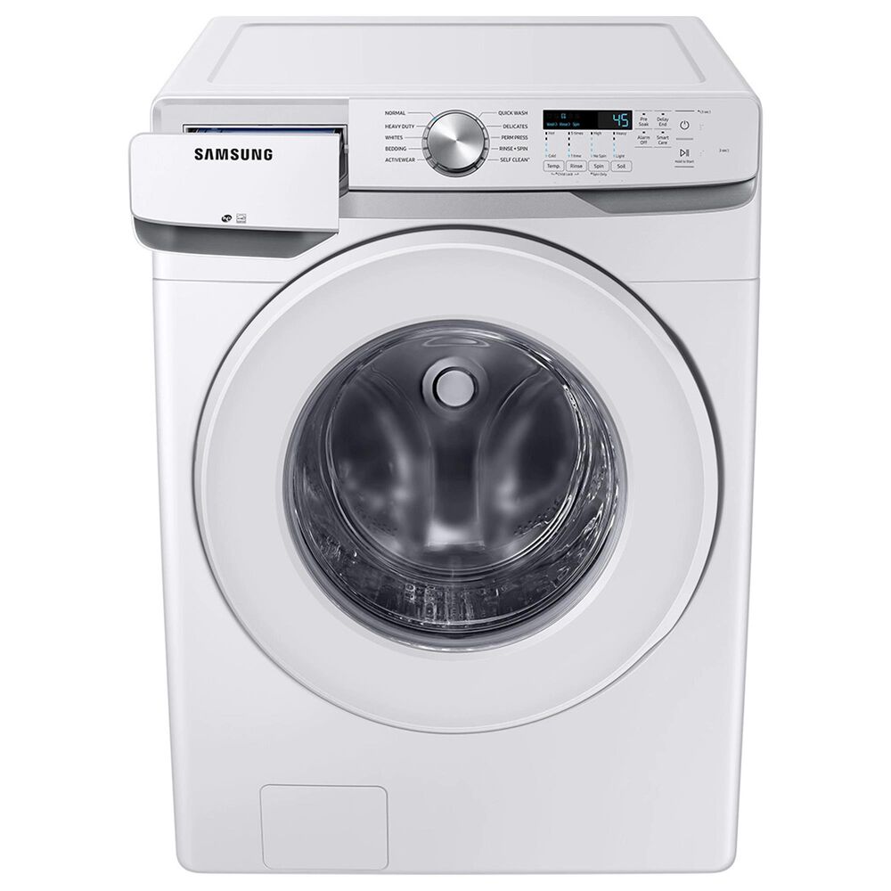 Samsung 4.5 Cu. Ft. Front Load Washer and 7.5 Cu. Ft. Electric Dryer with Sensor Dry Laundry Pair in White, , large