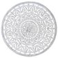 Maple and Jade 36" x 36" Flowers Wall Decor in Distressed White, , large