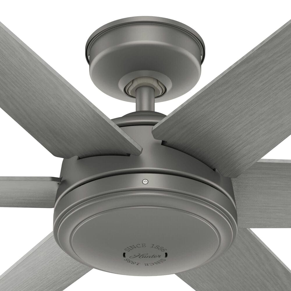 Hunter Jetty 52&quot; Outdoor Ceiling Fan in Matte Silver, , large