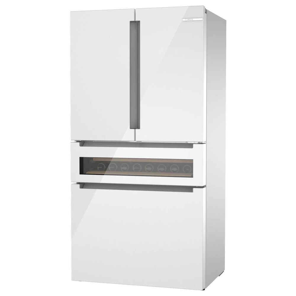 Bosch 800 Series 20.5 Cu. Ft. French Door Bottom Mount Refrigerator with Glass Door in Arctic White, , large