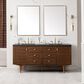 James Martin Vanities Amberly 72" Double Bathroom Vanity in Walnut with 3 cm Charcoal Soapstone Quartz Top and Rectangular Sinks, , large