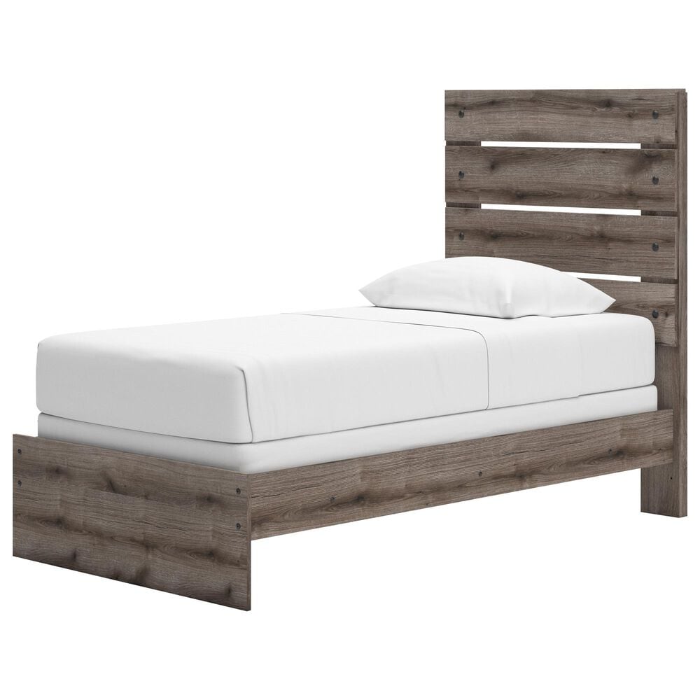 Ashley Graystorm Twin Panel Bed in Brown Gray, , large