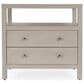 Butler Specialty Company Nora 2-Drawer Wide Nightstand with Open Shelf in Antique Taupe, , large