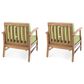 Hearth and Haven Perla Outdoor Club Chair with Cushions in Green (Set of 2), , large