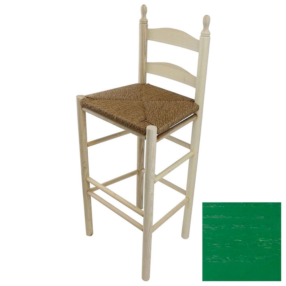 Lakeside Calabash Ladderback Barstool in Woodleaf Green, , large