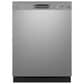 GE Appliances 24" Built-In Integrated Handle Dishwasher with Front Control and 52 dBA in Stainless Steel, , large