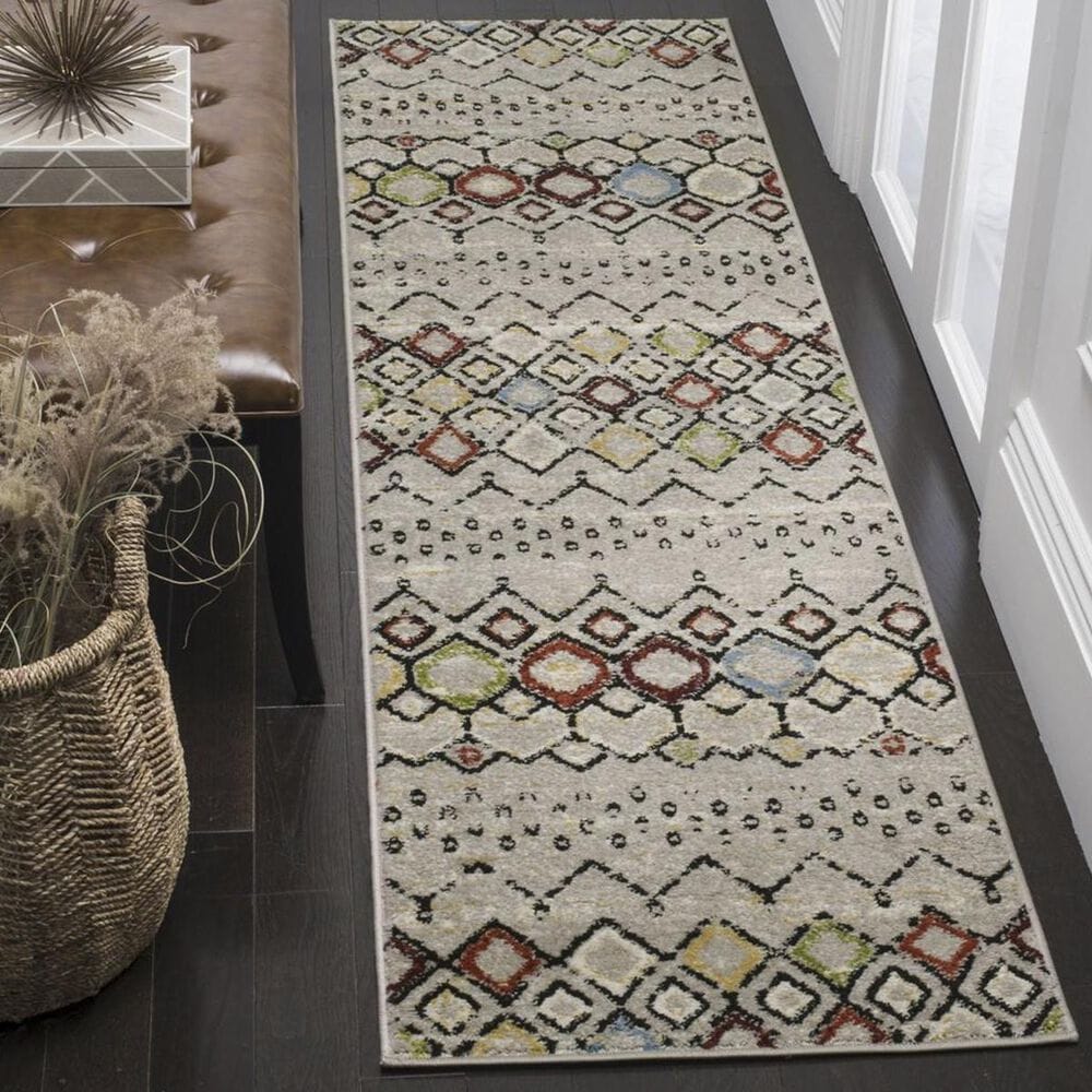 Safavieh Amsterdam AMS108G 2&#39;3&quot; x 12&#39; Light Grey Runner, , large