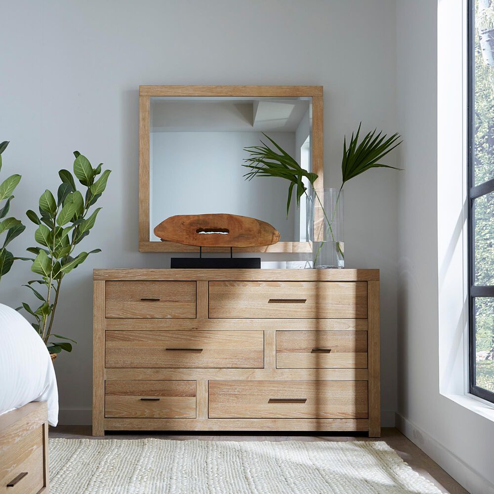 Riva Ridge Modern Loft Dresser Mirror in Modern Khaki, , large