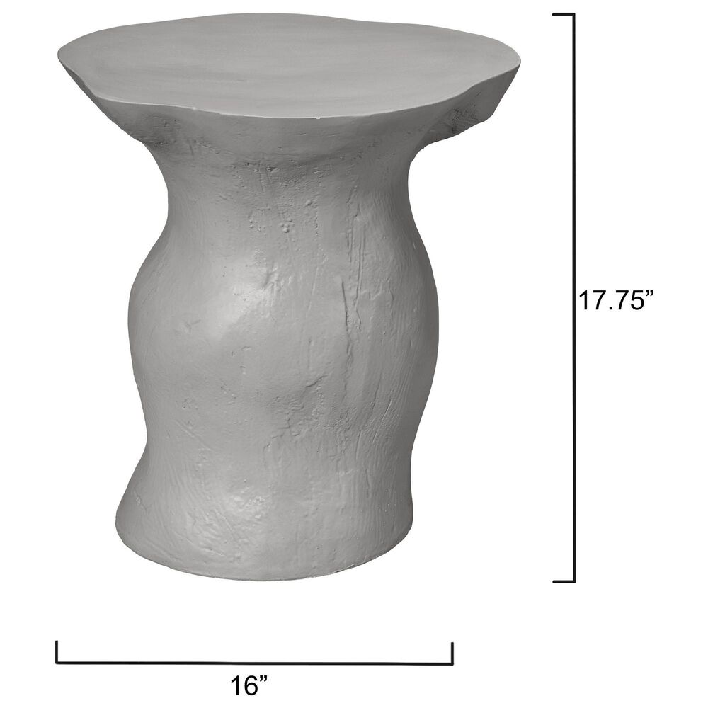 Splendor Living Ridgefield Fiber Glass Indoor/Outdoor Side Table in Cement Rustic, , large