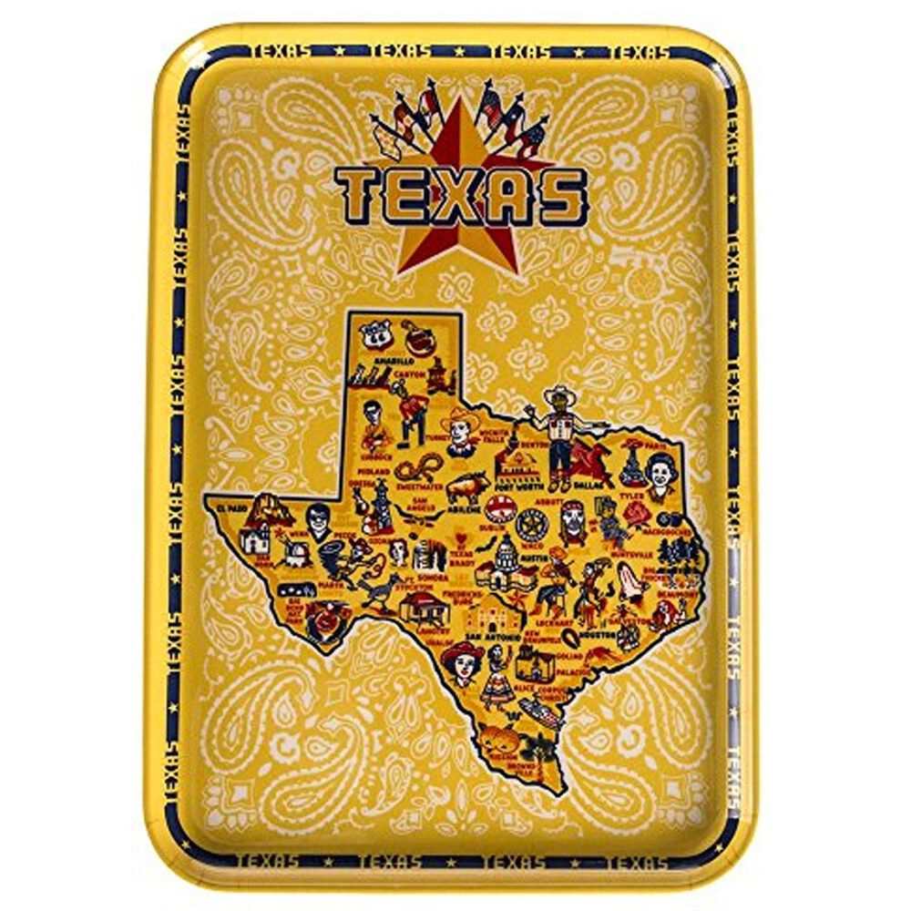 One Hundred 80 Degrees 13" Texas Tray in Multicolor and White, , large