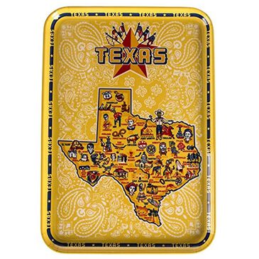 One Hundred 80 Degrees 13" Texas Tray in Multicolor and White, , large