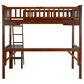 Linon Home Decor Levi Twin Workstation Loft Bed with Desk in Espresso, , large