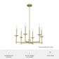 Hunter Briargrove Single Tier Chandelier in Painted Modern Brass, , large