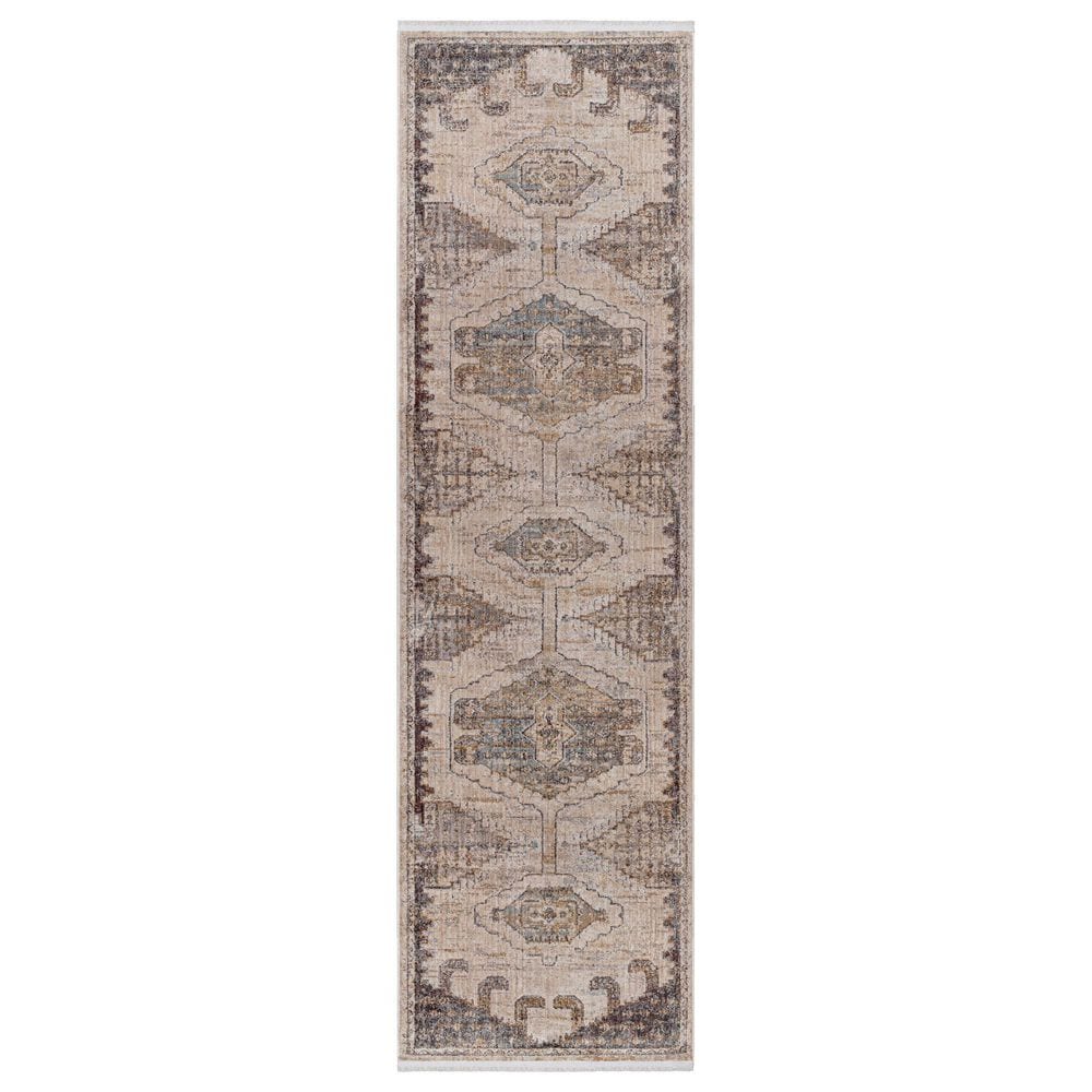 Surya Aida AAD-2303 2"7" x 9" Beige, Tan, Gray, Ivory and Medium Gray Runner, , large